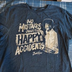 Bob Ross Quote Blue Graphic Tee Men's M